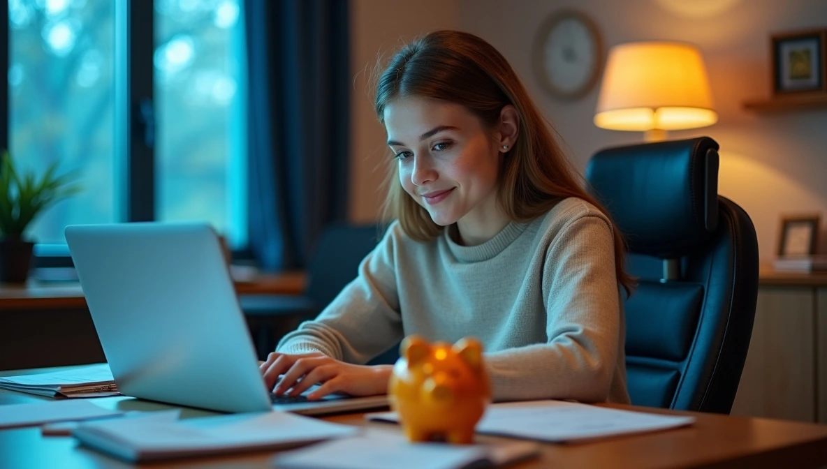Jovem aprendendo educação financeira para jovens